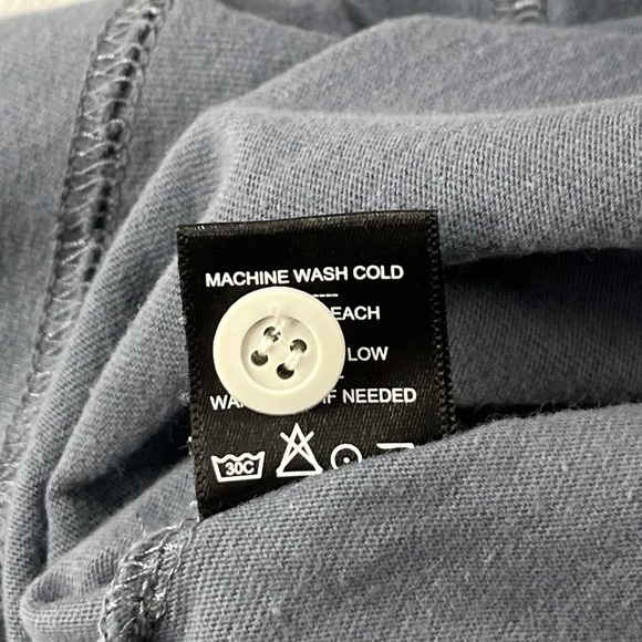 American Giant Polo Shirt Mens Large Blue Short Sleeve Cotton Classic Made‎ USA - Picture 6 of 11